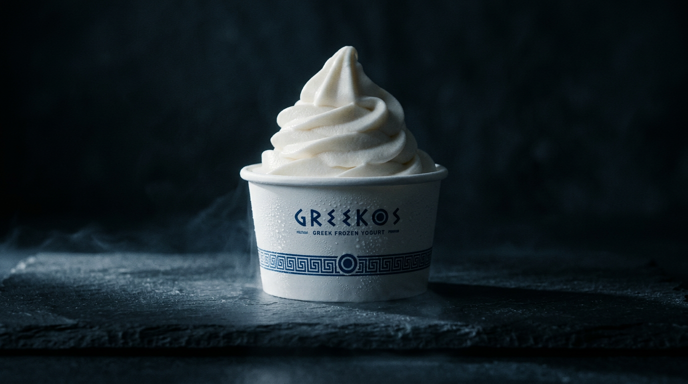 Yogurt griego cayendo en cámara lenta sobre un cuenco de pizarra